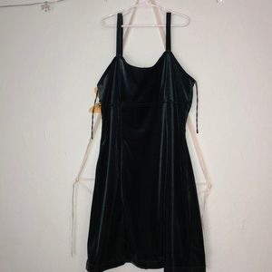 Vintage green velvet dress